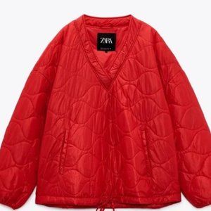NWOT ZARA WATER REPELLENT QUILTED SWEATSHIRT